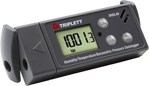 Triplett RHDL40 Temperature / Humidity / Barometric Pressure PDF Data Logger with Certificate of Traceability to NIST - Record 16,000 Readings Each by Triplett
