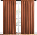 NICETOWN Living Room Curtains, Blackout Draperies, Burnt Orange, 1 Pair, 70 x 84-inch, Home Decorations Thermal Insulated Solid Rod Pocket Blackout Drapes for Cafe by NICETOWN