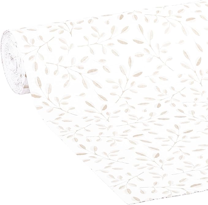 Smooth Top EasyLiner for Cabinets & Drawers - Easy to Install & Cut to Fit - Shelf Paper & Drawer Liner Non Adhesive - Non Slip Shelf Liner - 20in. x 6ft. - 6 Roll Project Pack - Taupe Buds - Image 2