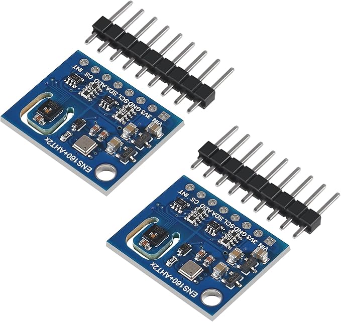 2PCS ENS160+AHT21 Carbon Dioxide CO2 eCO2 TVOC Air Quality and Temperature and Humidity Sensor Replace CCS811 for Arduino by AITRIP