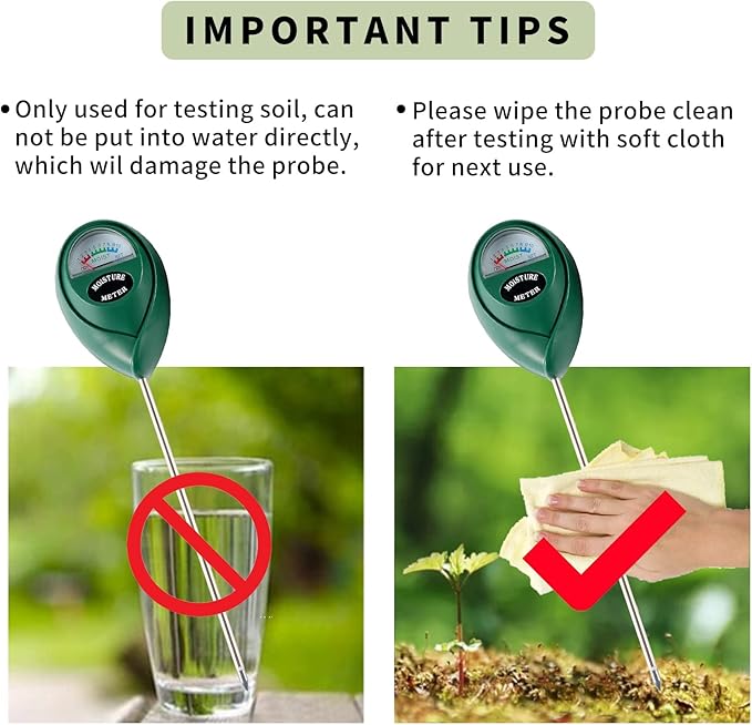 Extended Long Probe Soil Moisture Meter, 2 Pack Plant Water Meter Soil Meter Moisture Sensor Hygrometer for Indoor Outdoor Plant Care,No Battery Needed(Green) - Image 6