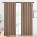 NICETOWN Room Darkening Curtains for Bedroom - Home Decoration Privacy Protection Thermal Insulated Solid Drapes/Draperies for Sliding Glass Door (Cappuccino, Set of 2, 52 x 84 inches) by NICETOWN