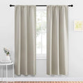 NICETOWN Blackout Curtains for Living Curtains, Room Darkening Window Curtain Panels, Easy-Care Solid Thermal Insulated Draperies/Drapes for Daughter Room (Natural, 2 Panels, 34 by 72) by NICETOWN