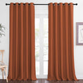 NICETOWN Blackout Curtain Drape for Bedroom - Light Reducing Thermal Insulated Solid Grommet Room Darkening Window Curtain 90 inches Long for Living Room (Burnt Orange, 1 Piece, W66 x L90) by NICETOWN