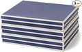 Soul & Lane Document Storage Boxes - Set of 3 (13.2" x 9.8" x 1.8"), Versatile Photo & Craft Organizer for Home & Office, Stackable Cardboard Storage for Letters, Files & Memorabilia, Heritage Blue by SoulLane