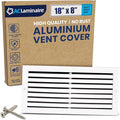 18x8 Inch (Duct Opening) Air Return Vent Cover Decorative – Premium Aluminum AC Vent Cover for Ceiling & Wall, Rustproof Grille, Ideal for Home HVAC Grille, Durable & Easy to Install by ACLAMINAIRE by LAMINAIRE