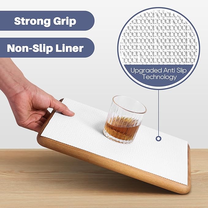 Drawer Liner, Shelf Liners for Kitchen Cabinet Waterproof & Oil-Proof Cupboard Liner Non-Slip Drawer Mat PVC Material Non Adhesive Kitchen Liner for Countertop White 17.5 x 78.7 - Image 7