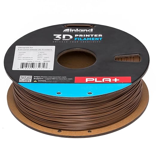 INLAND Micro Center PLA+ 3D Printing Filament 1.75mm - PLA Pro Dimensional Accuracy +/- 0.03 mm - 1kg Cardboard Spool (2.2 lbs) (1 Pack Brown, 1.75mm) - Image 6