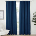 NICETOWN Bedroom Blackout Draperies and Window Treatment- (Moroccan Blue Color) 52 Width X 72 Length, 2 Panels Set, Solid Blackout Curtain Panels by NICETOWN