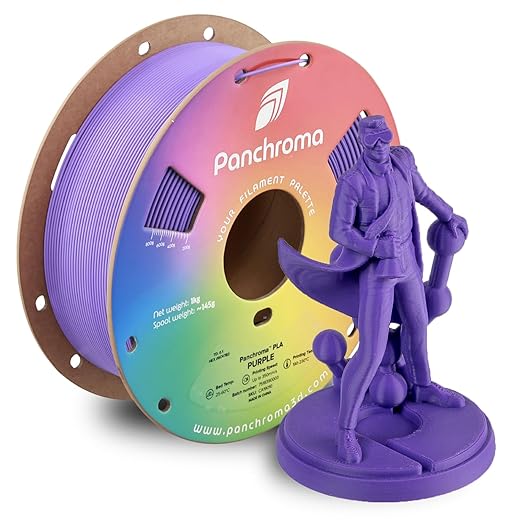 Panchroma PLA Purple 3D Printer Filament, 1.75mm, 1kg Spool, Easy to Print, High Speed Printing, Tangle Free, AMS Compatible, Perfect for Toys, Decor, Miniatures, Models & Cosplay by Polymaker