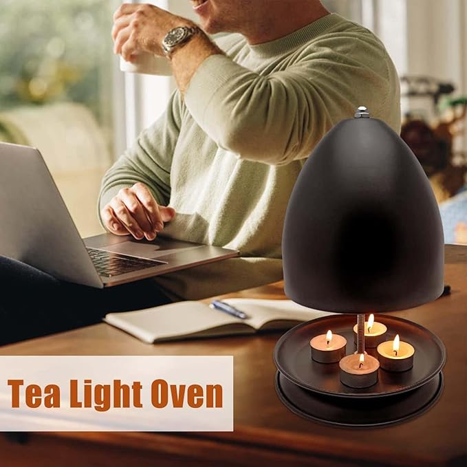 Tea Light Candle Heater,Tea Light Oven Metal Radiator, Heater Tea Light Oven Candle Holder,Tea Light Heater,Candle Heater for Indoor Bedroom Garden Patio Centerpieces Decor-No Candles - Image 2
