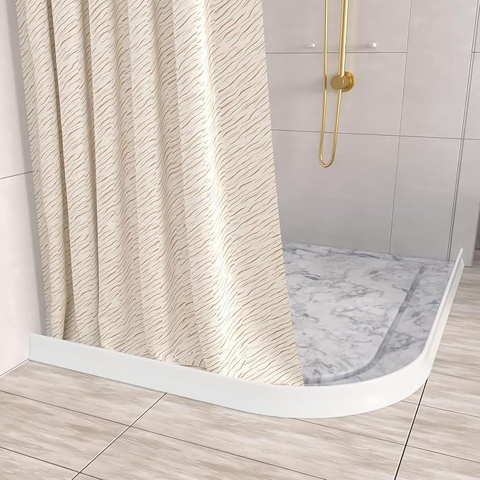 Collapsible Shower Threshold Water Dam 2"H 67"L Shower Water Barrier Water Stopper for Shower Wet and Dry Separation Bathroom and Kitchen - Image 6