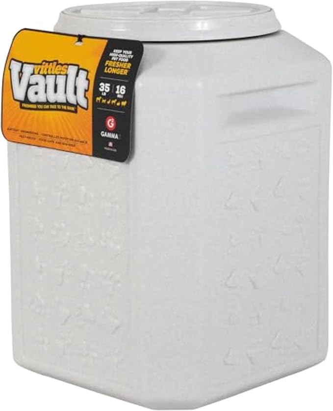 Gamma2 Vittles Vault Pet Food Storage Containers - Sealed Dog and Cat Food Storage Container, Fits up to 35lbs, Made in the USA - [12"L x 16.75"H] by Gamma2