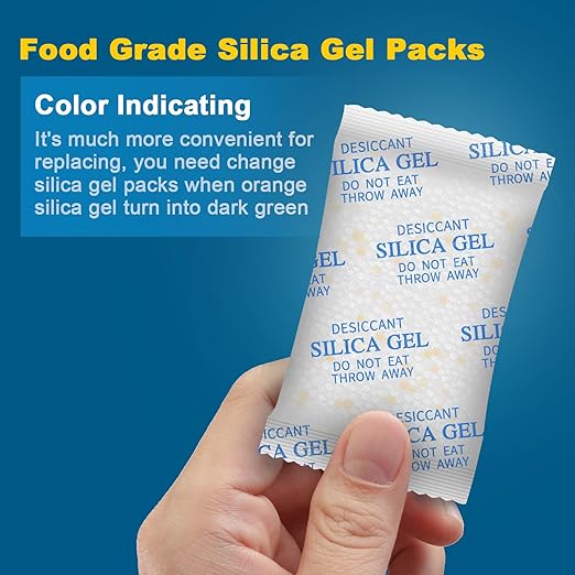 Moisture Absorbers, 20G 75 Pack Premium Transparent Desiccant for Storage, Silica Gel Desiccant Packets (20G, 75) - Image 2