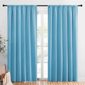 NICETOWN Living Room Curtains, Blackout Draperies, Teal Blue, 1 Pair, 70 x 84-inch, Home Decorations Thermal Insulated Solid Rod Pocket Blackout Drapes for Cafe by NICETOWN