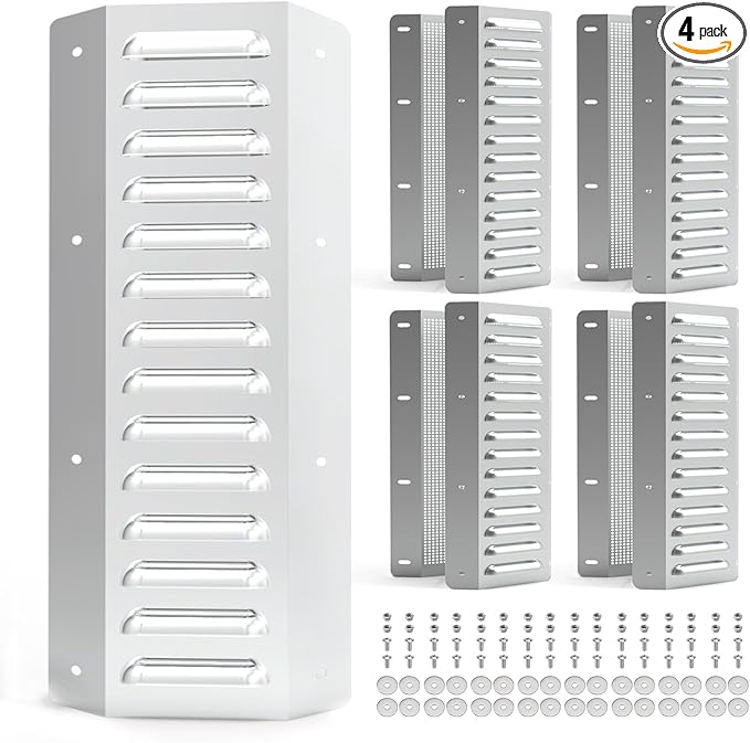 Shipping Container Vent，Shipping Container Accessories，for Shipping Container House Cross Flow Ventilation，Reduce Heat & Condensation with Maximum Airflow (4 Pack) by Menyfor