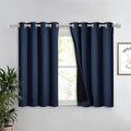 NICETOWN 100% Blackout Curtain with Black Liner, Thermal Insulated 2-Layer Lined Drape, Energy Efficiency Small Window Drapery for Dining Room (Navy, 1 Panel, 52 inches W by 45 inches L) by NICETOWN