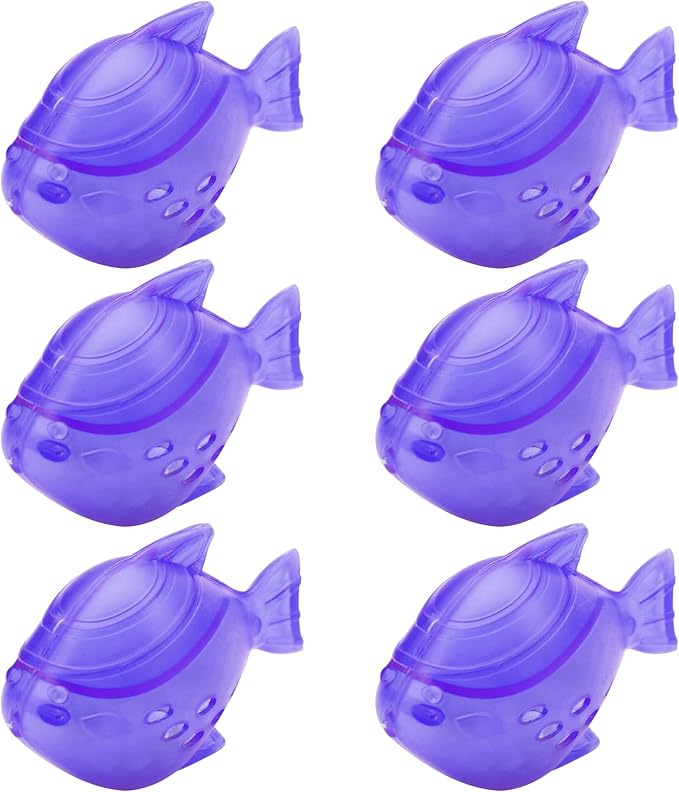 Funmit Humidifier Cleaning Fish, 6 Pack Humidifier Cleaner for Humidifiers and Fish Tanks, Purifies Water, Prevents Hard Water Build-Up, Reduces Scale, Purple by Funmit