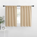 NICETOWN Blackout Room Darkening Curtains - Home Decoration Light & Noise Reducing Thermal Insulated Window Draperies with Rod Pocket Top (Biscotti Beige, Set of 2, 34 inches Wide x 36 inches Long) by NICETOWN