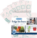 S&T INC. Fridge Liners, Shelf Liners for Kitchen Cabinets and Storage Bins, Non Adhesive Refrigerator Liners, Washable and Absorbent, 12 Inch x 24 Inch, Fruits, 5 Pack by STINC