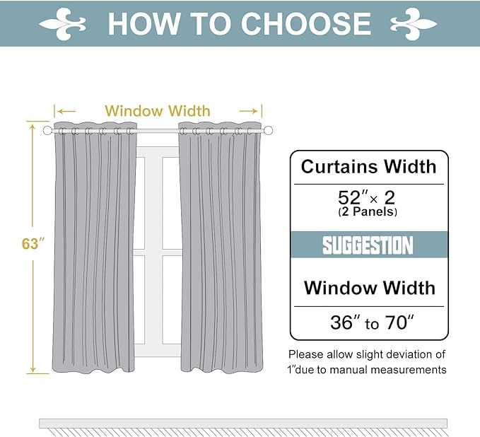 ChrisDowa Grommet Blackout Curtains for Bedroom and Living Room - 2 Panels Set Thermal Insulated Room Darkening Curtains (Dark Grey, 52W x 63L) - Image 5