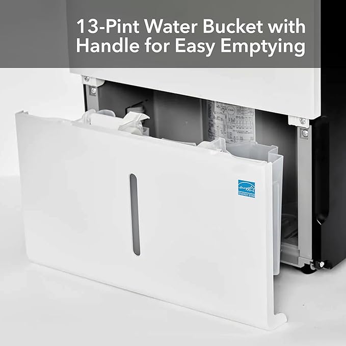 Whynter Energy Star RPD-506EWP 50 Pint High Capacity Portable Dehumidifier with Pump up to 4000 sq ft, White w/Black sides - Image 10