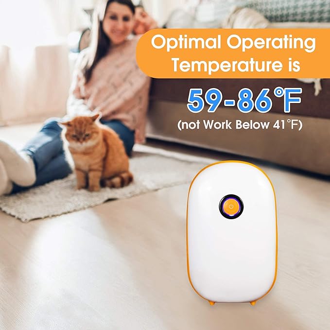 Dehumidifier for Home 37 OZ(1100ml) Water Tank with Auto Shut Off,430 Sq.ft Mini Small Portable Quiet Dehumidifier for Closet Basement Bedroom Bathroom Garage Wardrobe RV - Image 5
