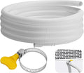 10 Ft Dehumidifier Drain Hose 3/4" FHT- Cuttable Leakproof Dehumidifier Discharge Hose for Drainage- Flexible Universal Corrugated Drain Hose Replacement with Clamp for Most Dehumidifier by Nkiy+Quen