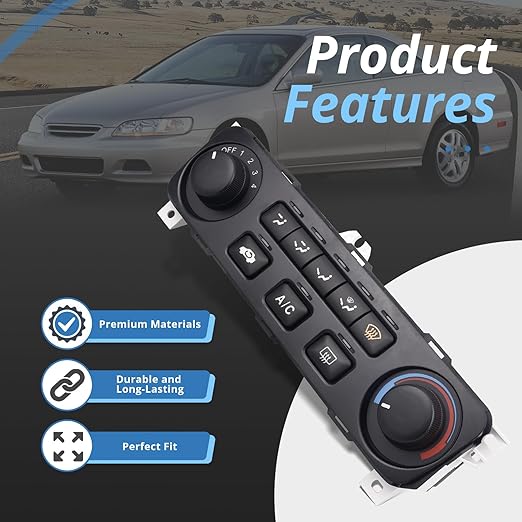 Heater A/C Control Switch,Front Climate Control Module Compatible with 2001 2002 Honda Accord Replace# 79600-S84-A21ZA, 79600-S84-A01ZA - Image 7