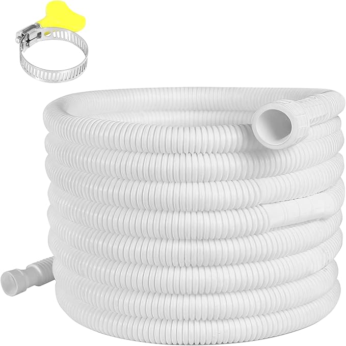 16.5 Ft Portable Dehumidifier Drain Hose | Universal Replacement Hose Kit with Cuttable Rubber Adapter & Clamp | Flexible 3/4" FHT Leakproof Discharge Hose for Most AC and Dehumidifiers by Unknown