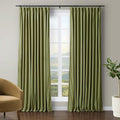 TWOPAGES Luxury Velvet Curtain Pinch Pleated Grass Green Curtain 84 inch Long Thermal Insulated Blackout Drapes for Bedroom Living Room Indoor Window (1 Panel,Grass Green,52Wx84L) by TWOPAGES