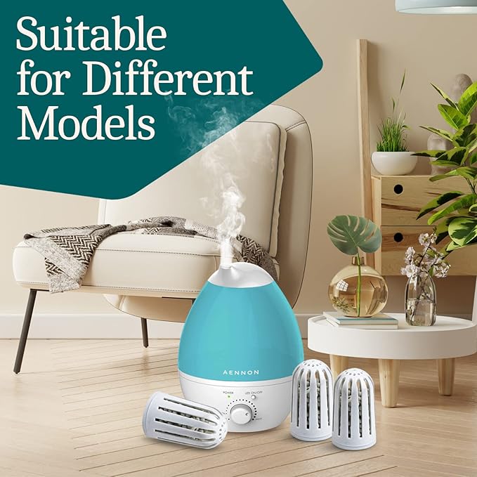 Aennon - Ultrasonic Universal Humidifier Filter Replacements for Home, Cool Mist Demineralisation Cartridges, Ceramic Stone Material, 500 Hours, 3 Pack - Image 3