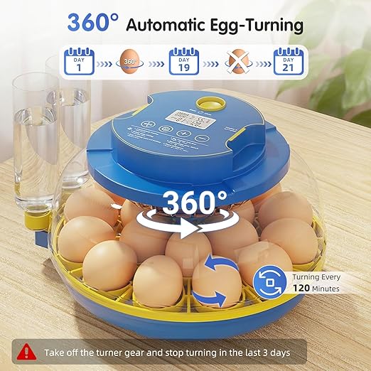 Chicken Egg Incubators for Hatching Eggs, 18 Egg Incubator with Automatic Egg Turning, Digital Control, 2 Egg Trays, Candler & Automatic Water Refill for Chicken Quail Duck Turkey Goose Bird - Image 4