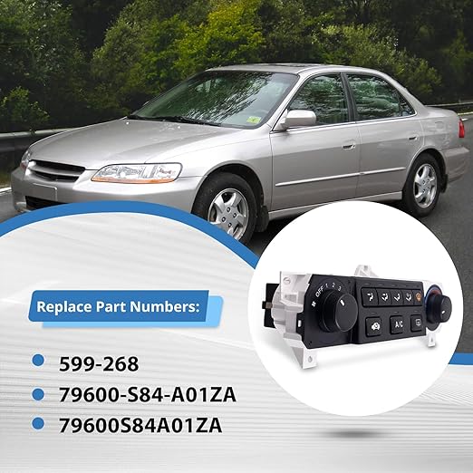 599-268 Heater A/C Control Switch,Front Climate Control Module Compatible with 1998-2000 Honda Accord 1998-2004 Honda Odyssey Replace# 599-268, 79600-S84-A01ZA - Image 3