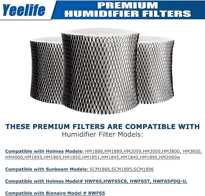 HWF65 Humidifier Filter Compatible with Holmes Humidifier Filter, Replacement Humidifier Filter C, HWF65PDQ-U (2Pack) - Image 5