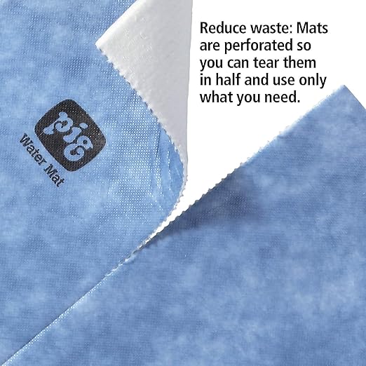 PIG Water Absorbent Mat | Reusable | 5 Pack | 15" W x 19" L | Absorbs up to 29 oz per pad | Blue and White | PM50534 - Image 7