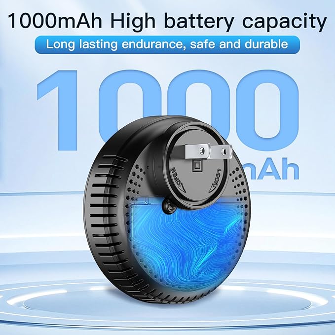 5-in-1 Ring Plug in Natural Gas & Smoke & Carbon Monoxide Detectors Combination Built-in 1000mAh Backup Battery 85dB Smoke CO Temp Humidity Senor for Home Hotel Travel (White, 1 Pack) - Image 7