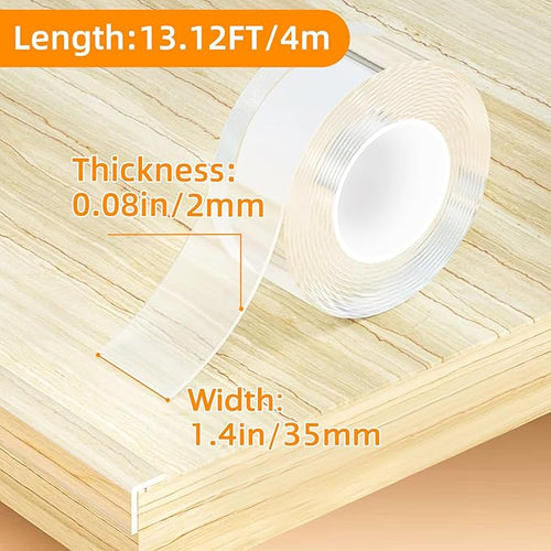1.4 in x 13.12 FT,Clear Soft Corner Protectors for Furniture Strip,Sharp Edge & Table Bumper,Window Edge,Wall Protector, Soft Corner Guards Safe for Proof,Table Corner Protectors in Family - Image 2