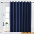 NICETOWN Extra Wide Curtain for Patio - (120 inches Wide x 84 inches Long, Navy, 1 Piece) Home Decoration Grommet Top Drape, Bedroom Panel by NICETOWN