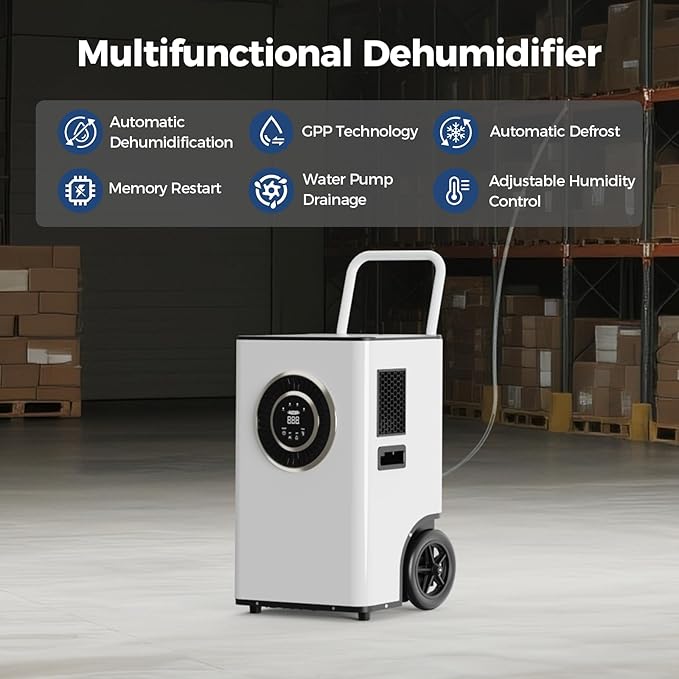 ALORAIR 170PPD Commercial Dehumidifier with Pump & Drain Hose, LGR Tech Industrial Dehumidifiers, for Water Damage Restore, Basements, Large Space, 5 Years Limited Warranty, Sentinel Elite 80X - Image 7