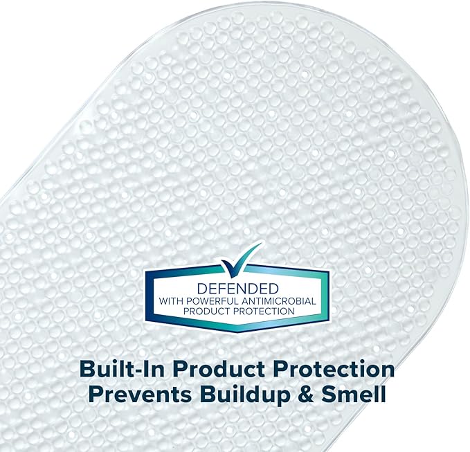 SlipX Solutions Clear Bubble Bath Mat (15 x 35 Inch, Extra Long Coverage, Oval Shape, Machine Washable) - Image 5