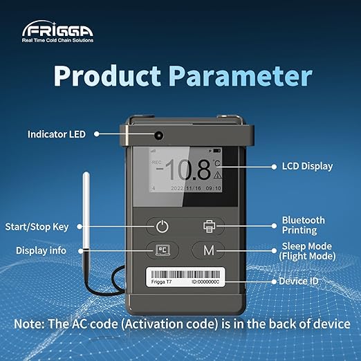 Frigga T71 4G/5G Reusable Real-Time Temperature Data Logger with External Sensor Remote Temperature Monitor Digital Refrigerator Thermometer Rechargeable 24/7 Monitoring & Instant Alerts - Image 9