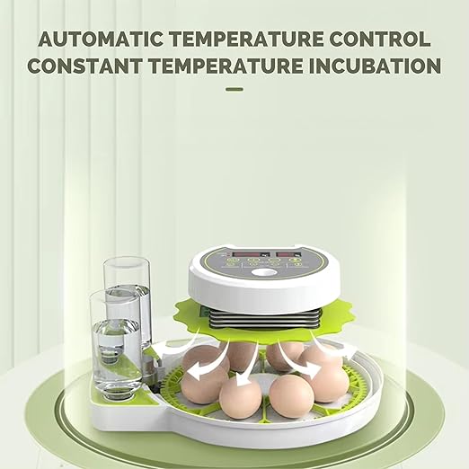 ME JO Egg Incubator for Hatching Eggs with Automatic Egg Turning & Humidity Control – Dual Power Supply Chicken Egg Incubator, Quail, Duck, Reptile Hatchery, Small Digital Smart Incubator (18 Eggs) - Image 5