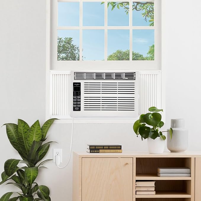 Whirlpool 8,000 BTU Window Air Conditioner with Dehumidifier, 115V, Window AC for Rooms up to 350 Sq. Ft., Living Room, Bedroom, or Apartment, with 3 Speeds, Remote Control, and 24H Timer, White - Image 11