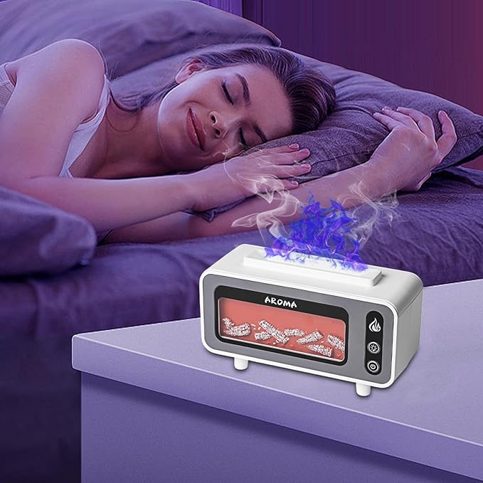 Humidifiers For Bedroom, Fireplace Fire Aromatherapy Diffuser | 200Ml USB Quiet Humidifier With Lightweight For Discovering Basement Bathroom Spa Tent Hotel Living Room Room - Image 7