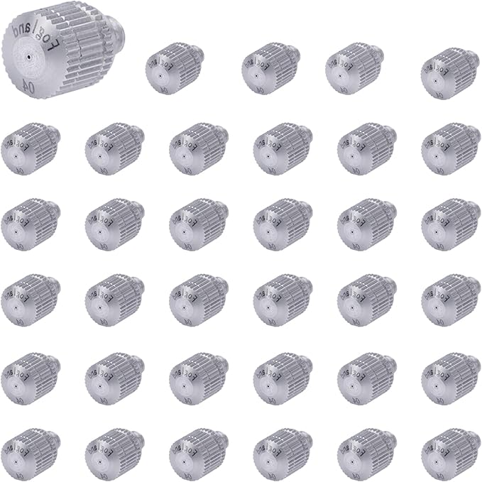 Fogland Misting Nozzles for Cooling System:35pcs Clogging-Prevent Cleanable Stainless Steel Mist Nozzles 0.016" Orifice 10/24 UNC for Patio Garden Trampoline by Fogland