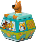Silver Buffalo Scooby-Doo Mystery Machine Small Sculpted Ceramic Snack Jar Featuring Scooby-Doo, Shaggy, Velma, Daphne, and Fred, 5” x 5” x 6.75” by SilverBuffalo