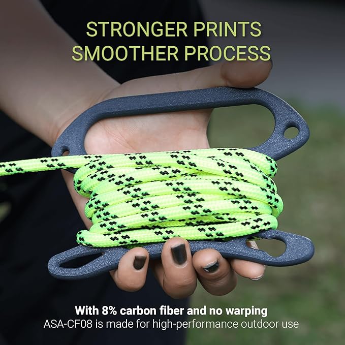 Polymaker Fiberon ASA-CF08 Desert Sand Carbon Fiber 3D Printing Filament 1.75mm 0.5KG, UV & Weather Resistant, High Rigidity, Heat Resistant, Easy to Print, Functional Parts & Prototypes - Image 3