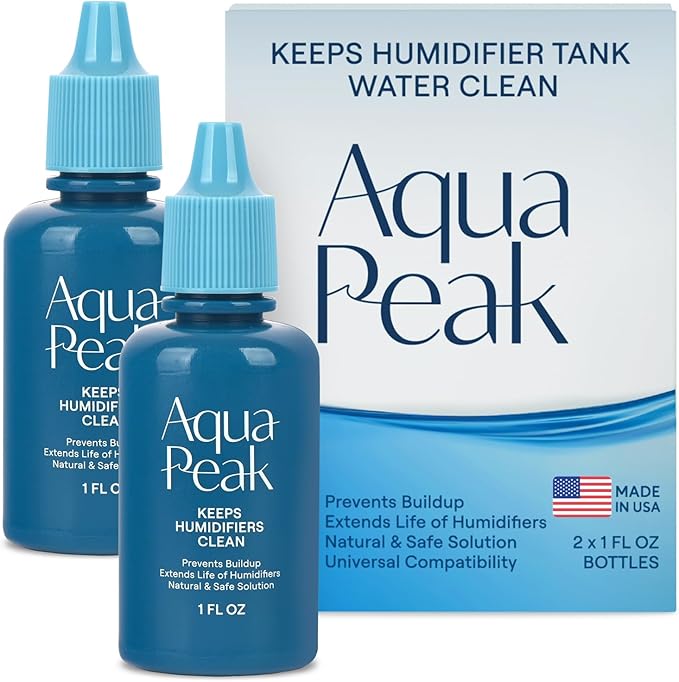 [2-Pack] Humidifier Drops for a Clean Tank - 400+ Uses - Food Grade Humidifier Cleaner - Slows Residue Accumulation and Scaling - Made in USA - Humidifier Water Treatment Cleaning Solution by Berkland