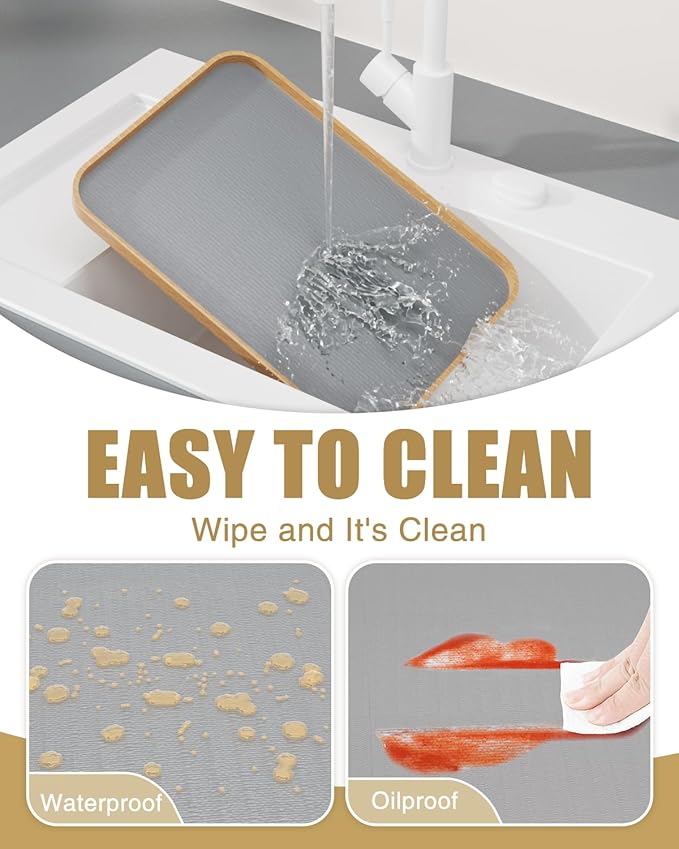 Shelf Liners for Kitchen Cabinets Non-Adhesive, Non-Slip Thickened Shelf Paper Waterproof Washable for Drawer Dresser Pantry Shelve Bathroom Protector Liner - Image 5